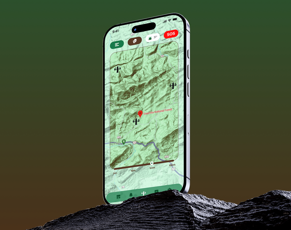 Safe Hunt Pro mapping screen